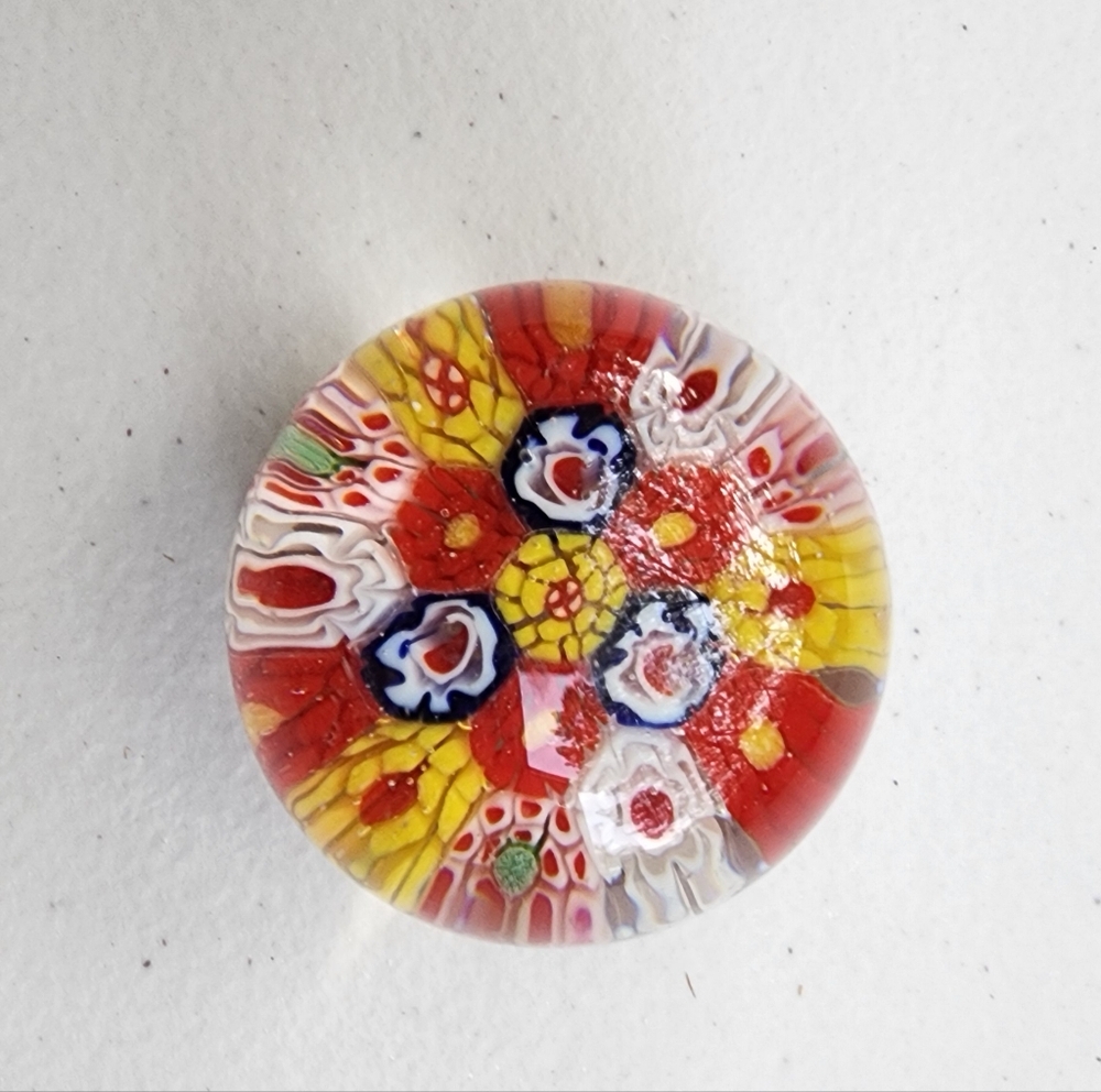 Mini Millefori Colorful Glass Paperweight